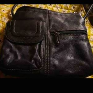 Black leather Tignanello bag